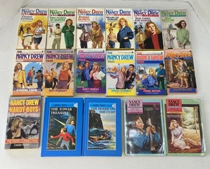 Nancy Drew Files + Hardy Boys Lot of 17 Books Keene Dixon Mixed PB+ HC - Picture 1 of 24