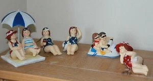 BEACH THEMED FIGURES,VARIOUS ,LADIES AND COUPLE ON JET SKI,FUN GIFT - Picture 1 of 12