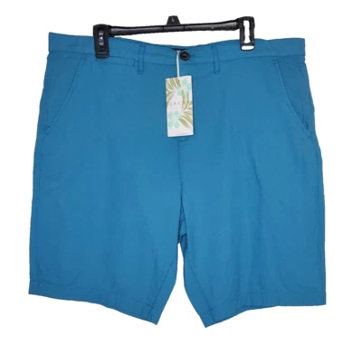 Jachs New York Mens Blue Aqua Cotton Seersucker Shorts SZ 34 Summer Weight - Image 1 of 4