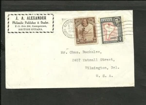 BRITISH GUIANA TO USA COVER, VG - Picture 1 of 1