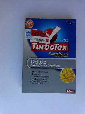 Turbo Tax Deluxe 2010 Federal Returns plus Federal E-File - PC/Mac - Image 1 of 4