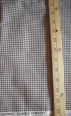 TELA 100% ALGODÓN CUADROS MARRÓN Y CREMA 1/8 PULGADA POR YARDA Foto 1 de 2