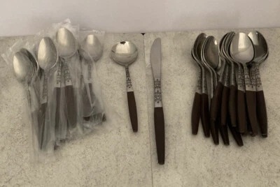 复古 Interpur INR5 餐具 32 件装(NOS 和二手)*阅读* — 第 1/4 张图片