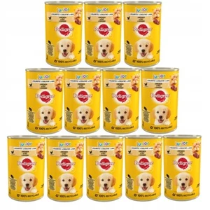 Nassfutter für Welpen Pedigree Junior Huhn in Gelee Dose 12 x 400g - Bild 1 von 2