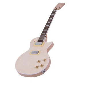 Unfinished Electric Guitar DIY Kit Mahogany Body & Neck Rose Wood Y1Z7 - Picture 1 of 6