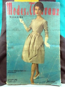 MAGAZINE MODES & TRAVAUX AVEC SUPPLÉMENT PATRON COUTURE, N°709, JANVIER 1960 - Picture 1 of 12