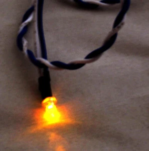 Computer Case Panel 3mm Orange LED Light 12VDC 16" Wires Universal Fit Tailed - Afbeelding 1 van 9