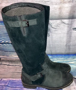UGG Thomsen Tall Riding Boot 1005268 Stout Black Suede Waterproof Women Size 8 - Picture 1 of 17