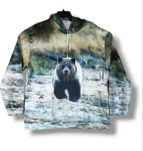 Sweatshirt All-Over 3D Print Hoodie Novelty Graphic Pullover Bear Crossing 3XL - Picture 1 of 13