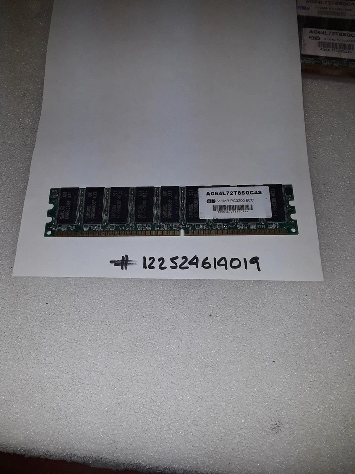ATP 512MB DIMM DDR   PC3200 400MHz 400 DDR-1 DDR1 Ram Memory ECC  - Image 1 of 1