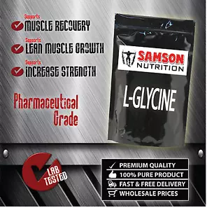 Glycine - L-Glycine 1kg, Unflavoured Lab Tested Premium Quality, Best Available - Picture 1 of 6