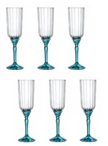 Set 6 Bicchieri Calici in Vetro Florian Prosecco 21 cl Rocco Bormioli - Foto 1 di 1