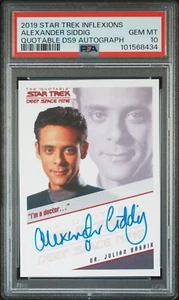 StarTrek Inflexions Alexander Siddig Dr Bashir Autograph Card PSA 10 Gem Mint - Picture 1 of 2