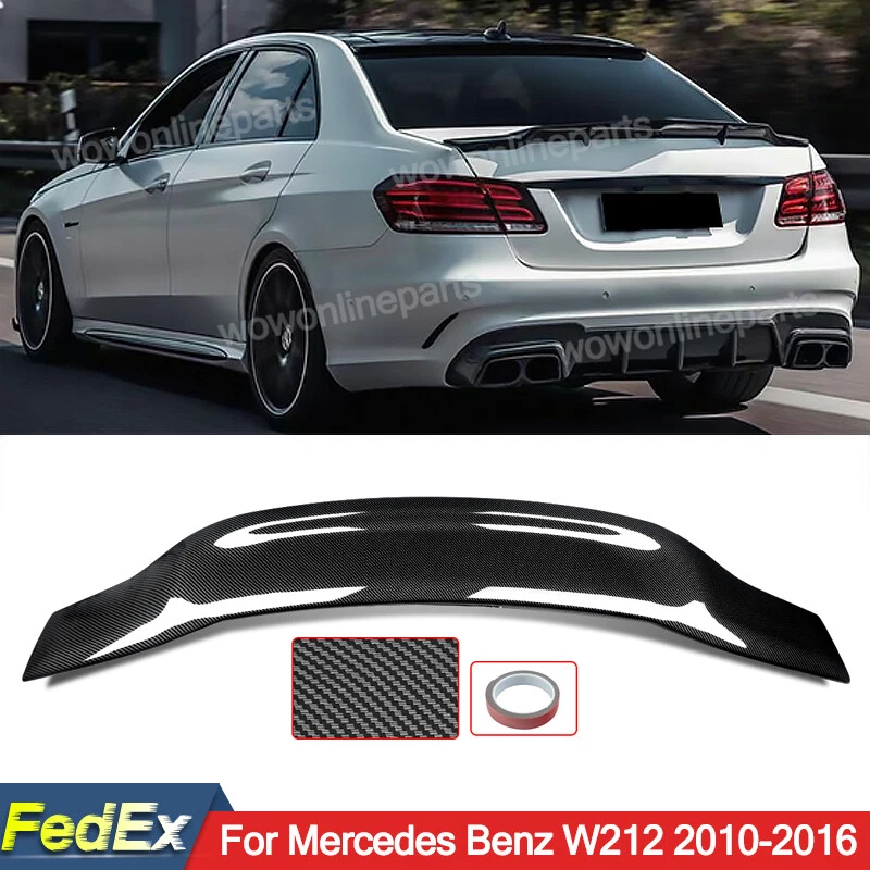 R Style Rear Spoiler For Mercedes Benz W212 E350 E550 2010-2016 Carbon Look ABS Foto 1 de 4