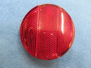 Bicycle 2-1/2" Round Red Rear Plastic Reflector - New - Picture 1 of 5