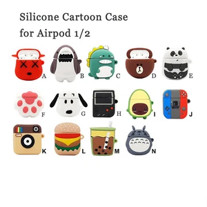 Lot/14 Cute Cartoon Design Thick Silicone Case for Airpod 1/2/3/Pro Wholesale - Picture 1 of 26