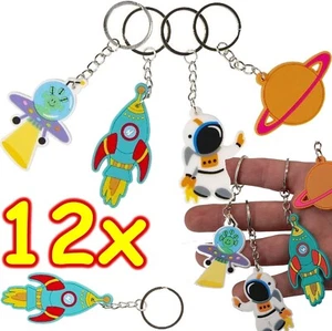 12 SCHLÜSSELANHÄNGER WELTRAUM Space Weltall Anhänger Kinder Mitgebsel Party Set - Bild 1 von 7