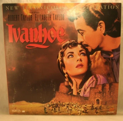 Laserdisc t * Ivanhoe * Robert Taylor Elizabeth Taylor Joan Fontaine Restored Foto 1 de 2
