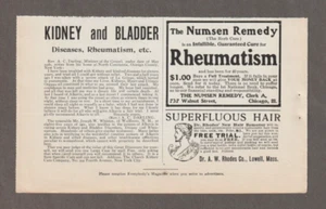 1902 NUMSEN Rheumatism REMEDY Magazine AD~KIMSEY'S Waist Lenghtener~KIMSEY - Picture 1 of 2