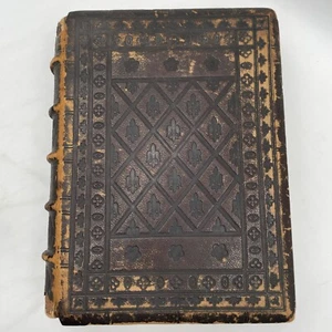 Antique 1800’s Large Leather Family Bible Henry and Scott Births Deaths Marriage - Picture 1 of 12