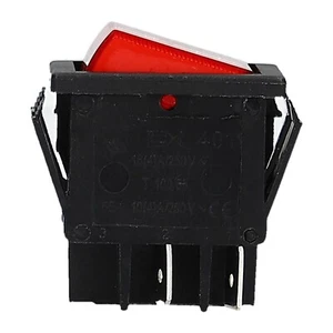 Drucktaster Taster Schalter 2-polig Schließer 22x30mm 16A rot beleuchtet - Bild 1 von 9