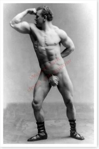 Bodybuilder Eugene Sandow Fig Leaf Beefcake Silver Halide Photo Gay Interest - Picture 1 of 1
