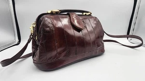 Travel Royal U.S Genuine Eel Skin Red Clutch Purse Bag Retro Vtg - Picture 1 of 11