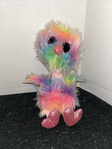 TY Beanie Boos 9 Zoll Medium ASHA Regenbogen Strauß Plüschtier Stofftier - Bild 1 von 2
