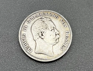 900/- Silbermünze, 5 Mark, Deutsches Reich,1876, Ludwig III, Grosherzog, Hessen - Bild 1 von 2