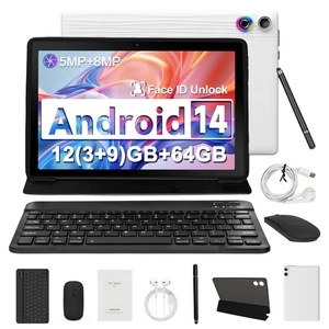 Anmecs Tablet 10.1 inch Android 14 with 12GB RAM 64GB ROM Bluetooth Dual Camera - Picture 1 of 9