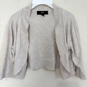 Strickpullover Cardigan Mossimo grau Kurzarm Cropped vorne offen - Bild 1 von 11