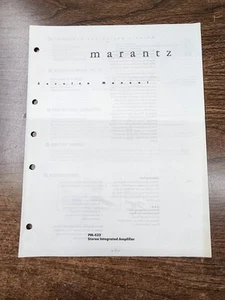 Original Vintage Marantz PM-432 Stereo Service Manual - Bild 1 von 2