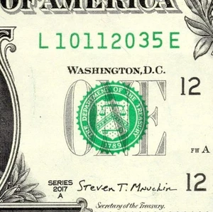 Banconota da un dollaro 11 ottobre 2035 compleanno fantasia numero di serie data 10 11 2035 - Foto 1 di 11