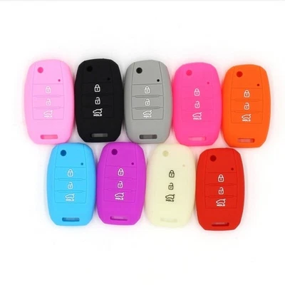 Fit KIA Sorento Flip 3 Button keyless Smart Remote Key Fob Silicone Case Cover - Image 1 of 4