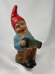 Gnome Heissner Vintage Original Label Accordion W. Germany Vintage Terra Cotta - Picture 1 of 10