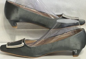 C.Paravano Women's Darkgrey Satin Low Heels Pumps-EU Size 40 - Picture 1 of 10