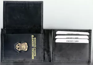 FBI Special Agent's Familienmitglied Kreditkarten-Geldbörse mit antikem Mini-Pin - CT-70 - Bild 1 von 4