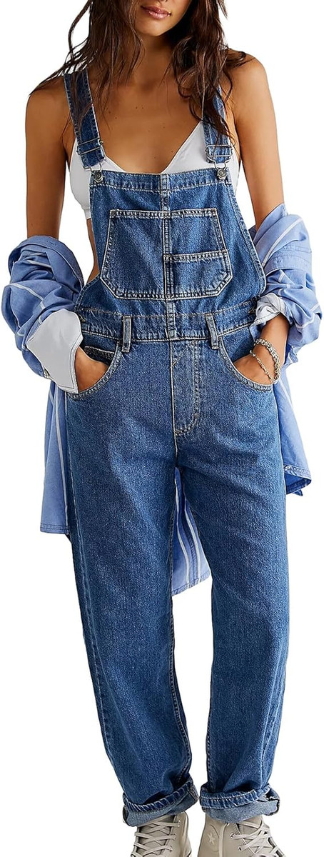 Salopette Donna Corta Estate | Pantaloncini Tutina | Cotone 100% | Cinghie Regolabili | Tasche - Foto 9