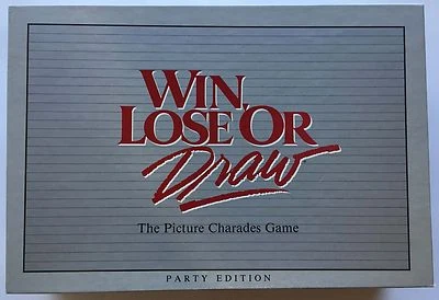 Vintage 1988 Win Lose Or Draw Party Edition Picture Cherades Game  - Image 1 of 4