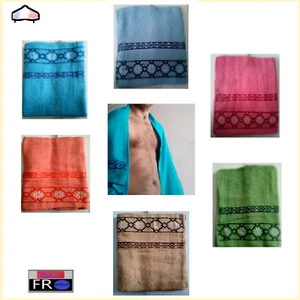 Serviette de bain avec motif 140 x70cm - 100X50 CM 3 Modèle 9 couleurs au choix - Bild 1 von 38