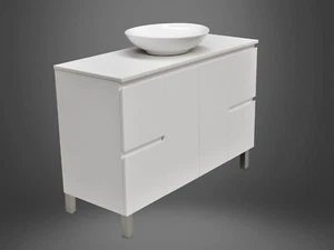 Bathroom Free Standing Vanity Unit 1200 Ceasarstone Bench Top & Basin & Waste - Picture 1 of 4