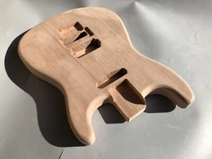 DIY Guitar Body Mahogany Wood Unfinished Style Bolt On Locking Nut Guitar Parts - Picture 1 of 5
