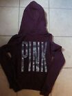 VICTORIAS SECRET PINK SOLD OUT BLING "PINK" DOG HOODIE NWT
