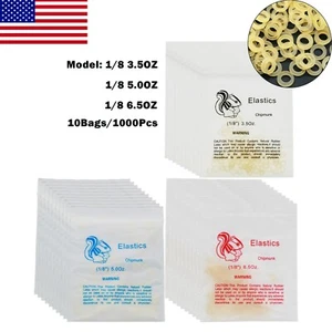US Dental Orthodontic Rubber Bands Ortho Elastics Latex Braces1/8 3.5,5.0,6.5 OZ - Picture 1 of 15