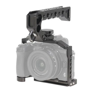 Camera Video Cage Rig w 1/4" & 3/8" with Top Handle Grip for Nikon Z50 Camera - Picture 1 of 16