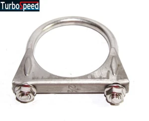 Universal 2 1/2" stainless steel U-Bolt U clamp Muffler Saddle Exhaust Clamp - Picture 1 of 2