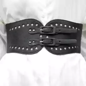Leather Corset Belt Wide Women's Belt Western Waist Belt - Picture 1 of 3