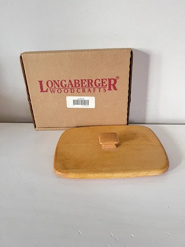 Longaberger Woodcraft wooden lid for Recipe Basket with box Cover