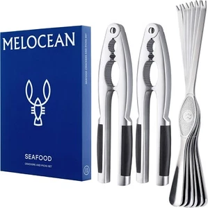 Durable Crab Crackers & Forks Set - Stainless Steel Seafood Tools - Gift Box - Picture 1 of 9