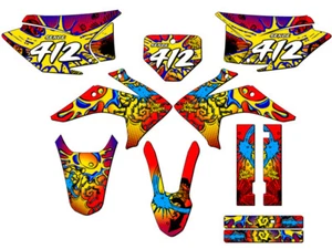 2015-2020 CRF 150 F ZANY Red Senge Graphics Kit Compatible with Honda - Picture 1 of 10